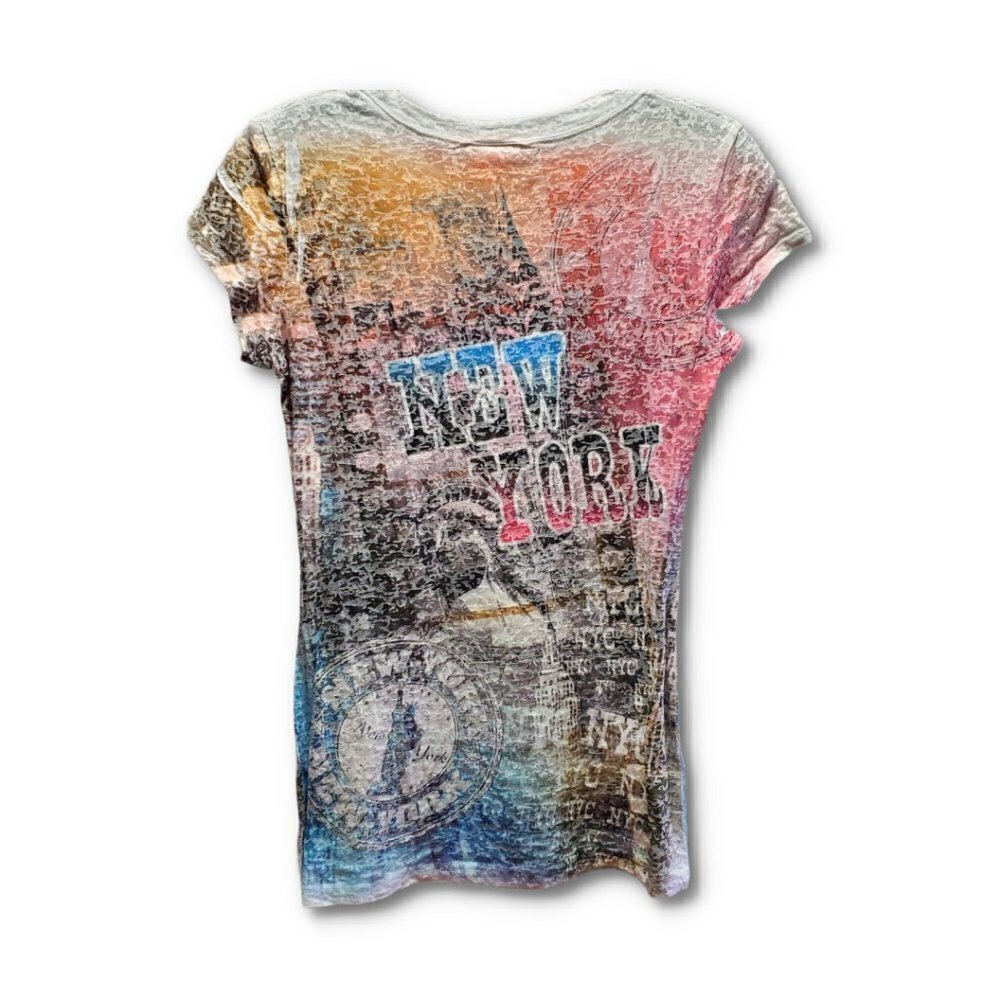 Idea New York Rhinestone Short Sleeve Y2K T-shirt